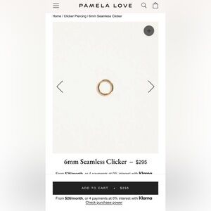 Pamela Love 14k Gold Seamless Clicker